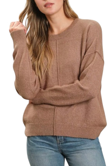 The Tina Drk Taupe Sweater