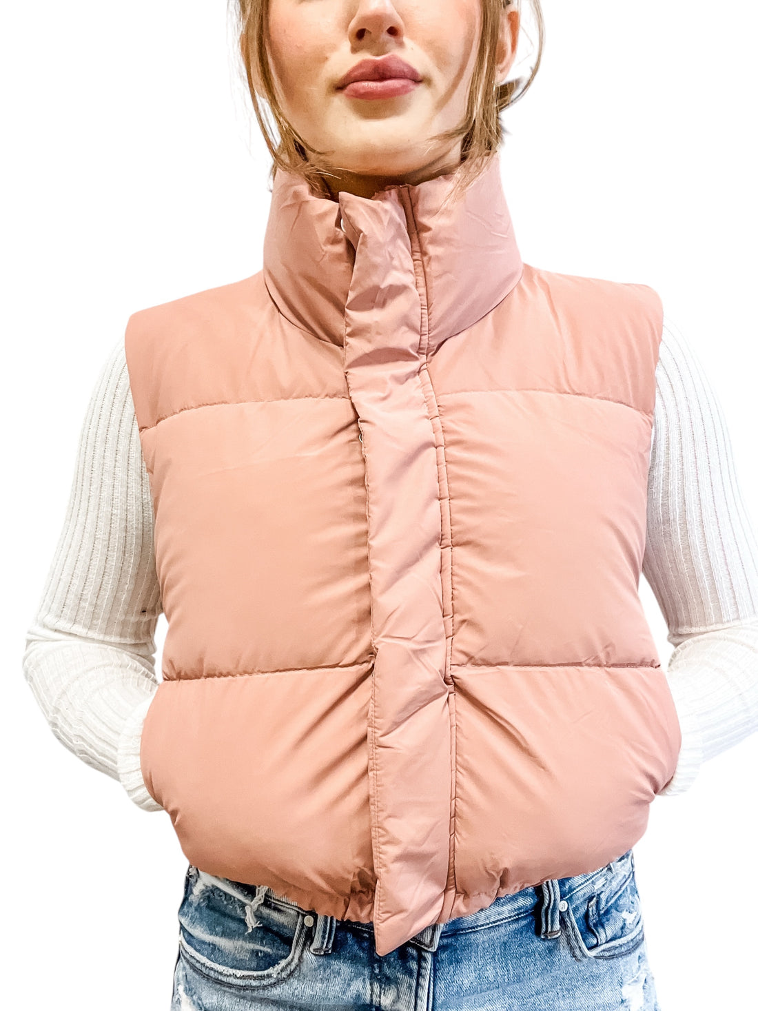 The Kayla Blush Vest