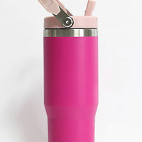 30oz Stainless Steel Flip Straw Tumbler (4 Colors)