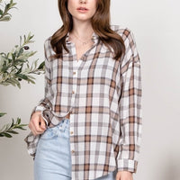The Lindsey Ivory Plaid Flannel