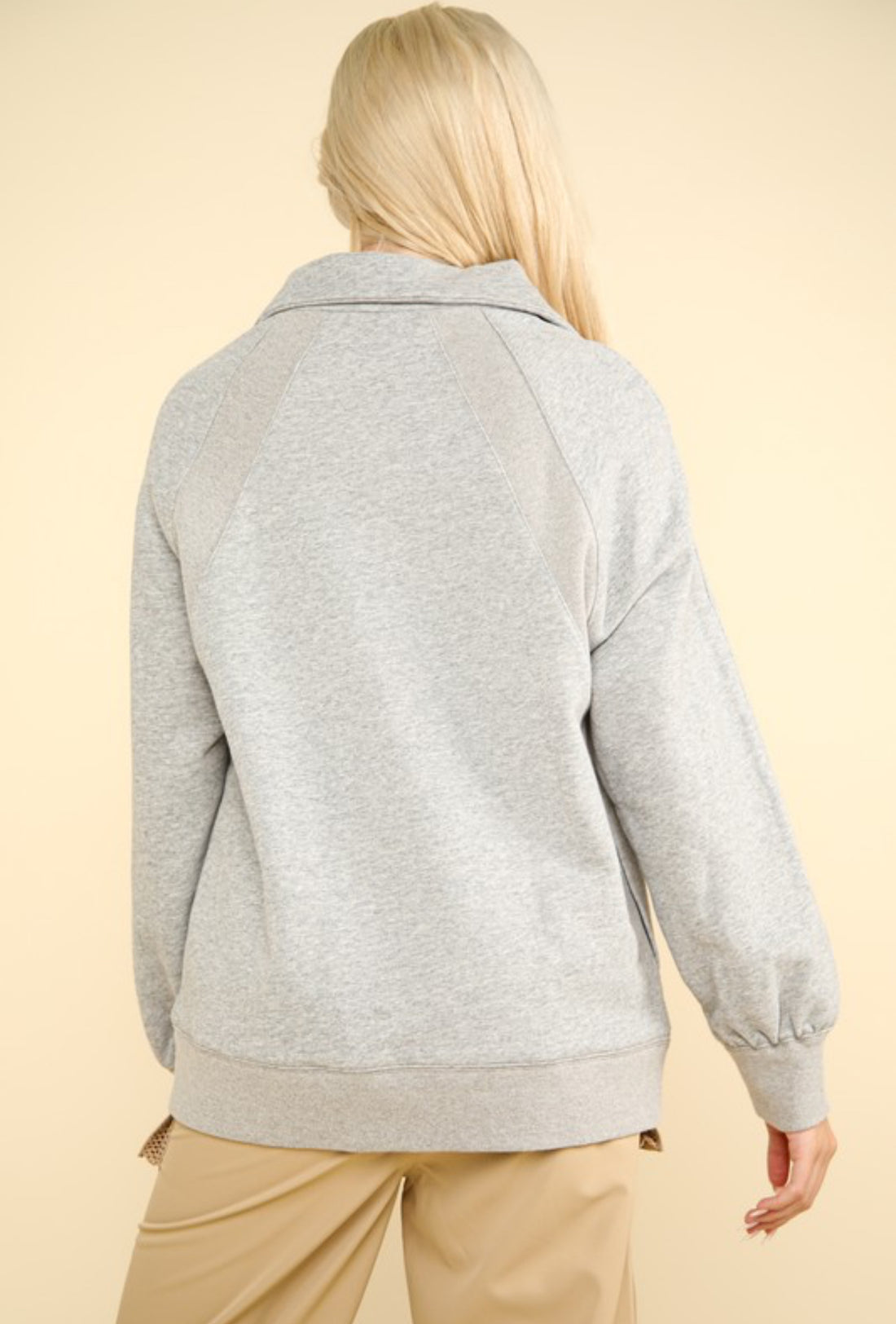 The Anna Grey Quarter Zip Crewneck