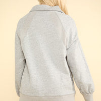 The Anna Grey Quarter Zip Crewneck