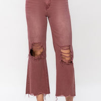 Vervet Russet Brown 90’s Vintage Crop Flare Jeans