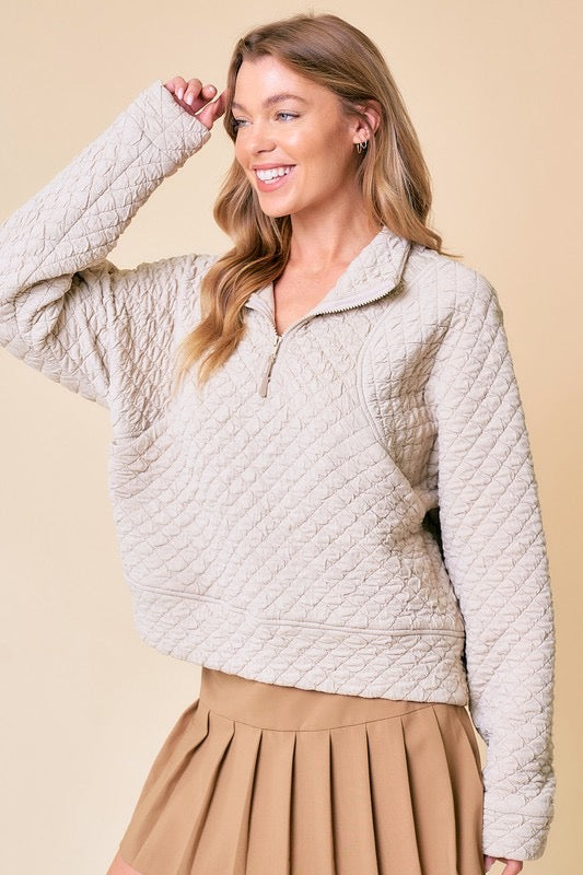 The Teresa Soft Quilted Pullover