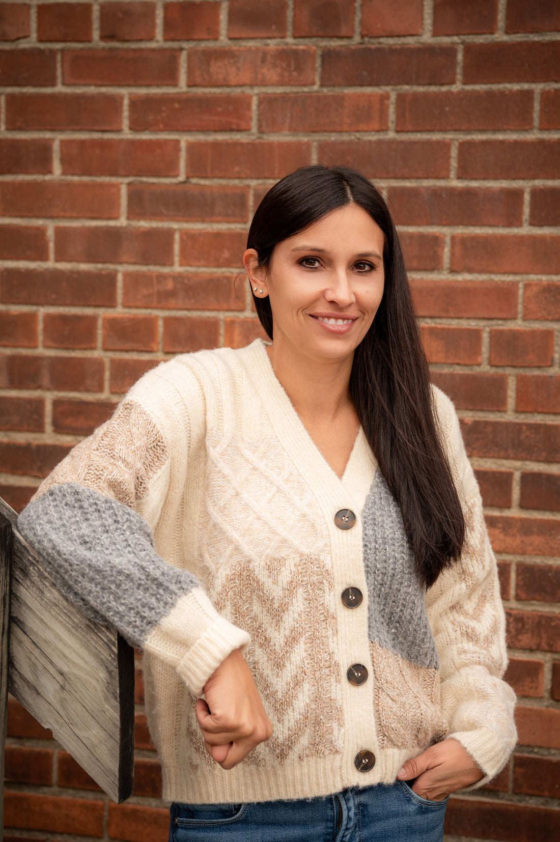 Soft and cozy patchwork cardigan