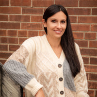 Soft and cozy patchwork cardigan