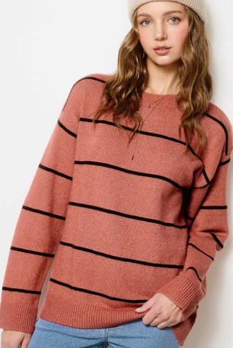 Loose Fit Stripe Long Sleeve