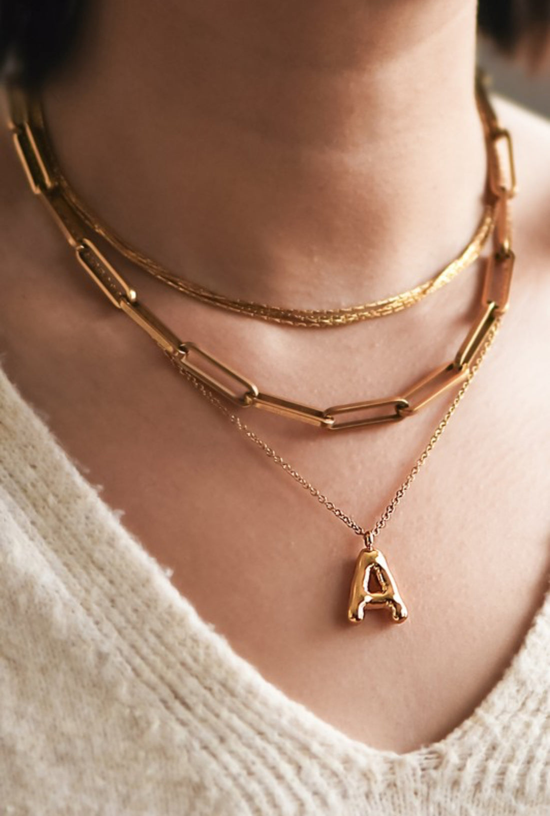 The Mia Initial Bubble Necklace