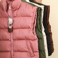 The Tori Olive Casual Puffer Vest