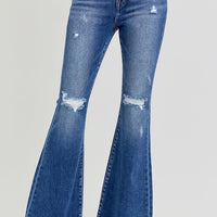 Risen High Rise Flare Denim