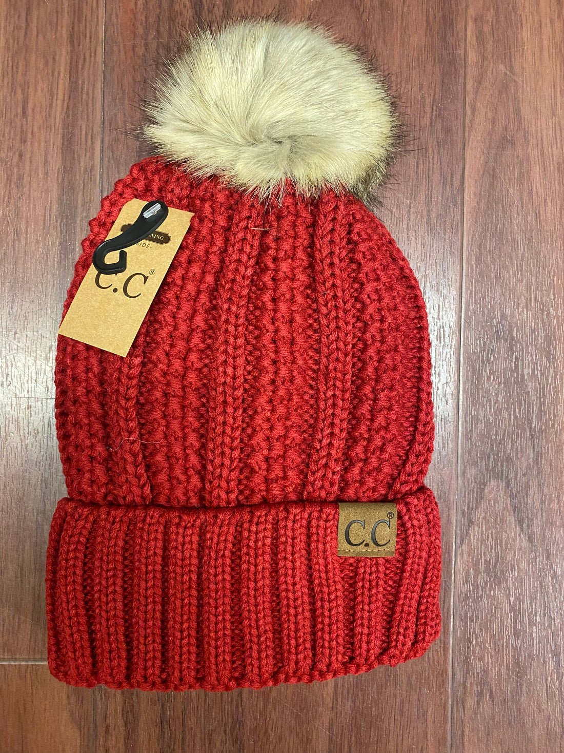 C.C Pom Beanie Fuzzy Lined (5 Colors)