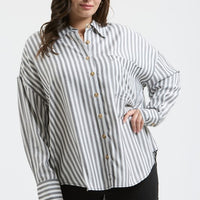 PLUS The Kellyanne Striped Button Down