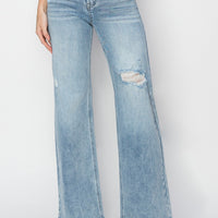 Risen H Rise Wide Distressed Jeans