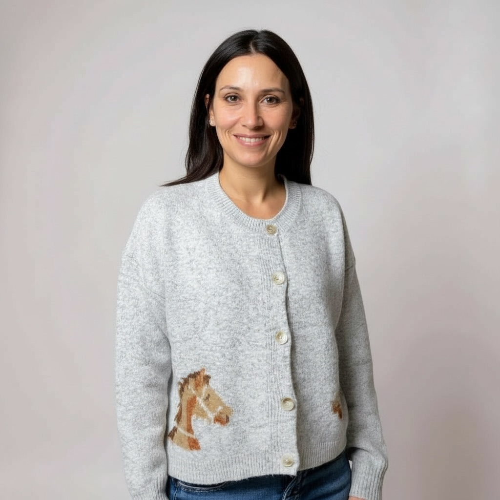 Cozy Cardigan with horse detail
