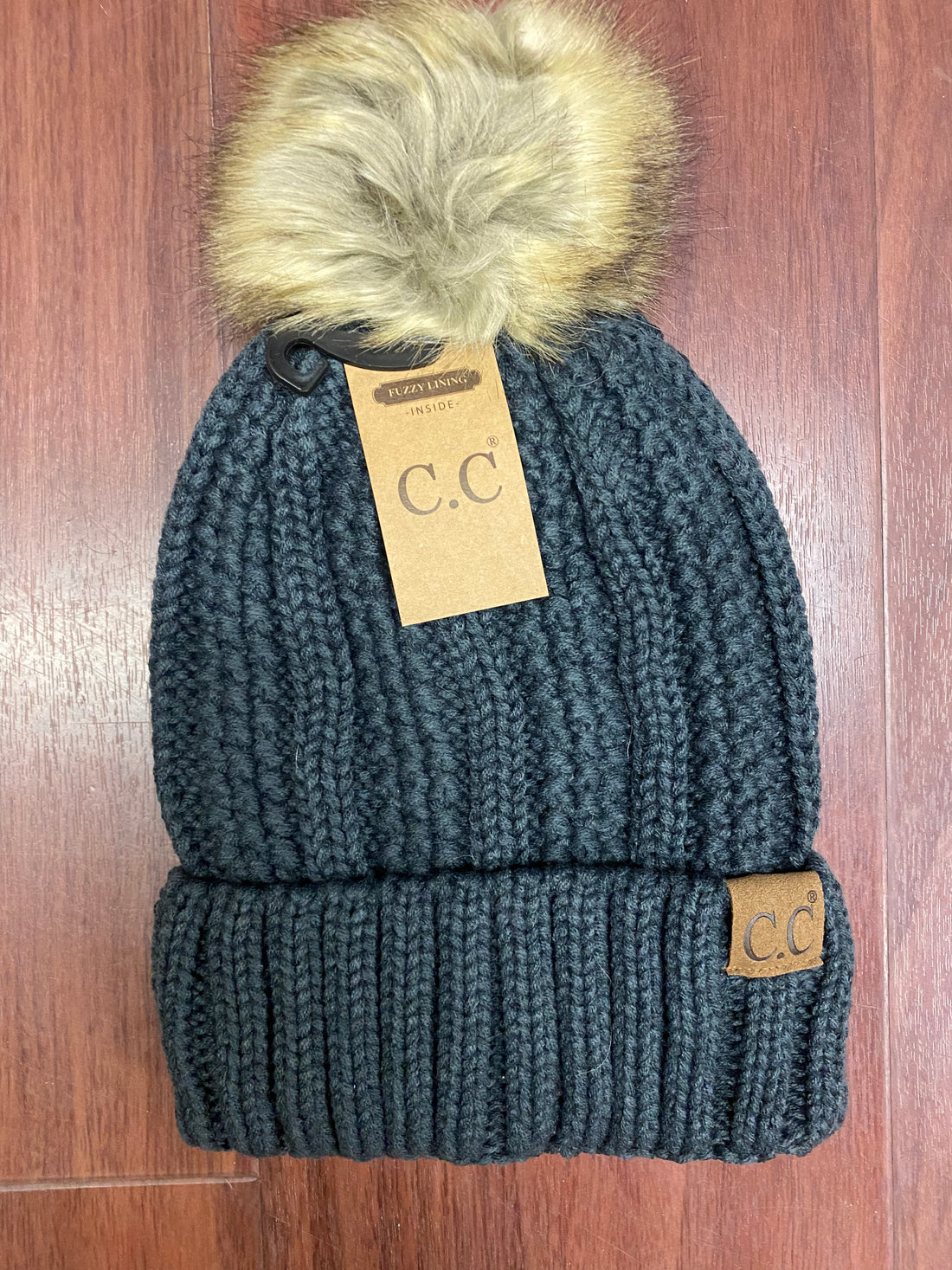 C.C Pom Beanie Fuzzy Lined (5 Colors)
