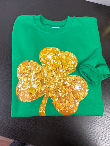 Gold Shamrock Green Crewneck