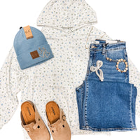 Ditsy Daisy Floral Printed Hoodie