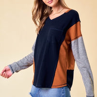The Staci Color Block Knit Top