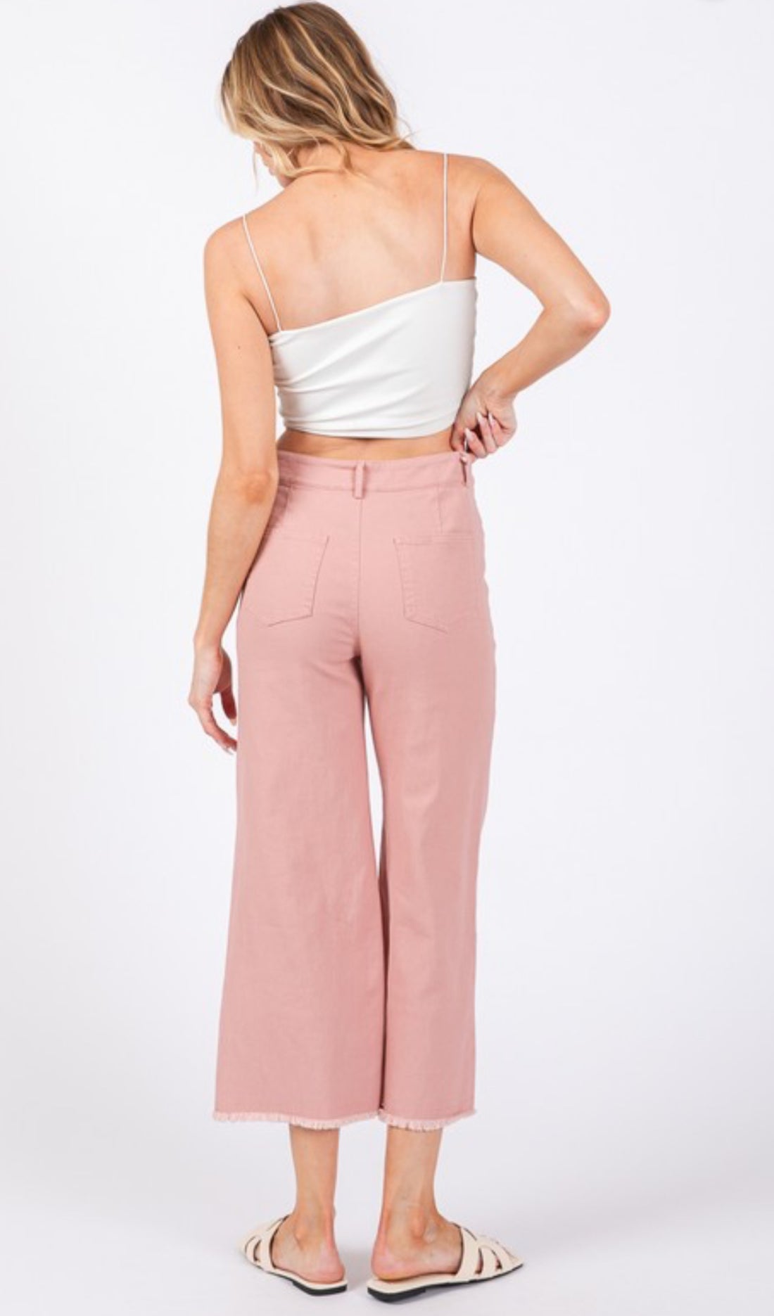 The Lenny Pink Wide Leg Pants