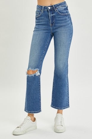 Risen Jeans Mid Rise Crop Slim Boot