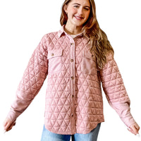 Blush Oversized Quilted Shacket