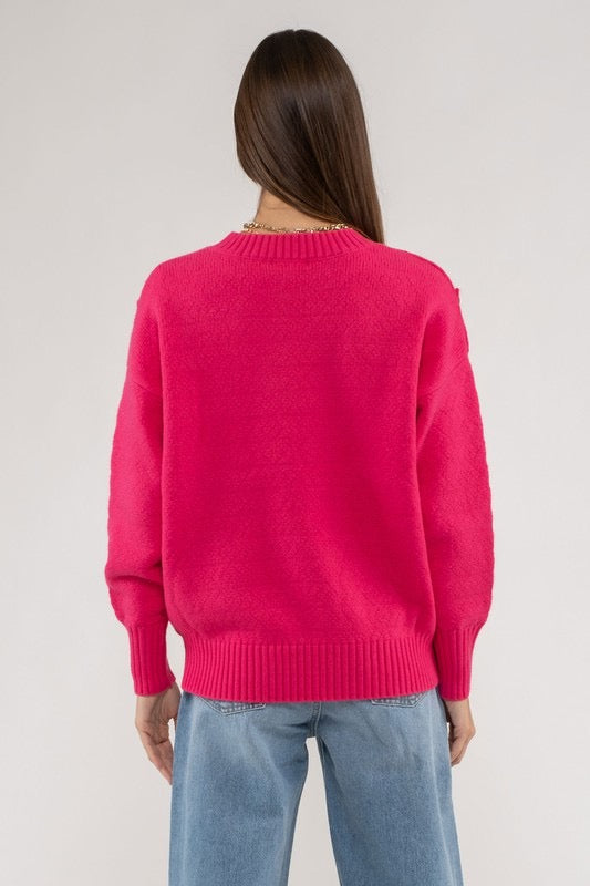 The Clarissa Fuchsia Sweater