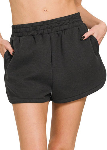 Cozy Black Scuba Shorts