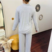 Yours Truly Grey Pajama Set