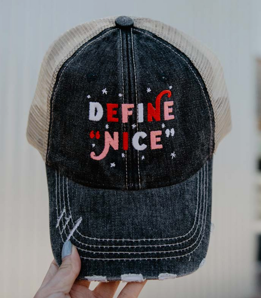Define Nice Holiday baseball cap