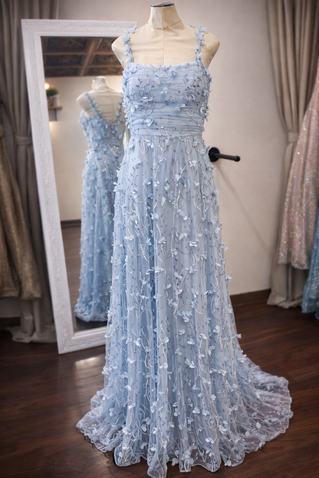 Dessy Collection-Blue/Silver-Size 14