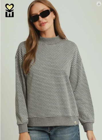 Double Take Pullover in stripes or polkadots