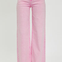 Risen Pink High Rise Wide Pants