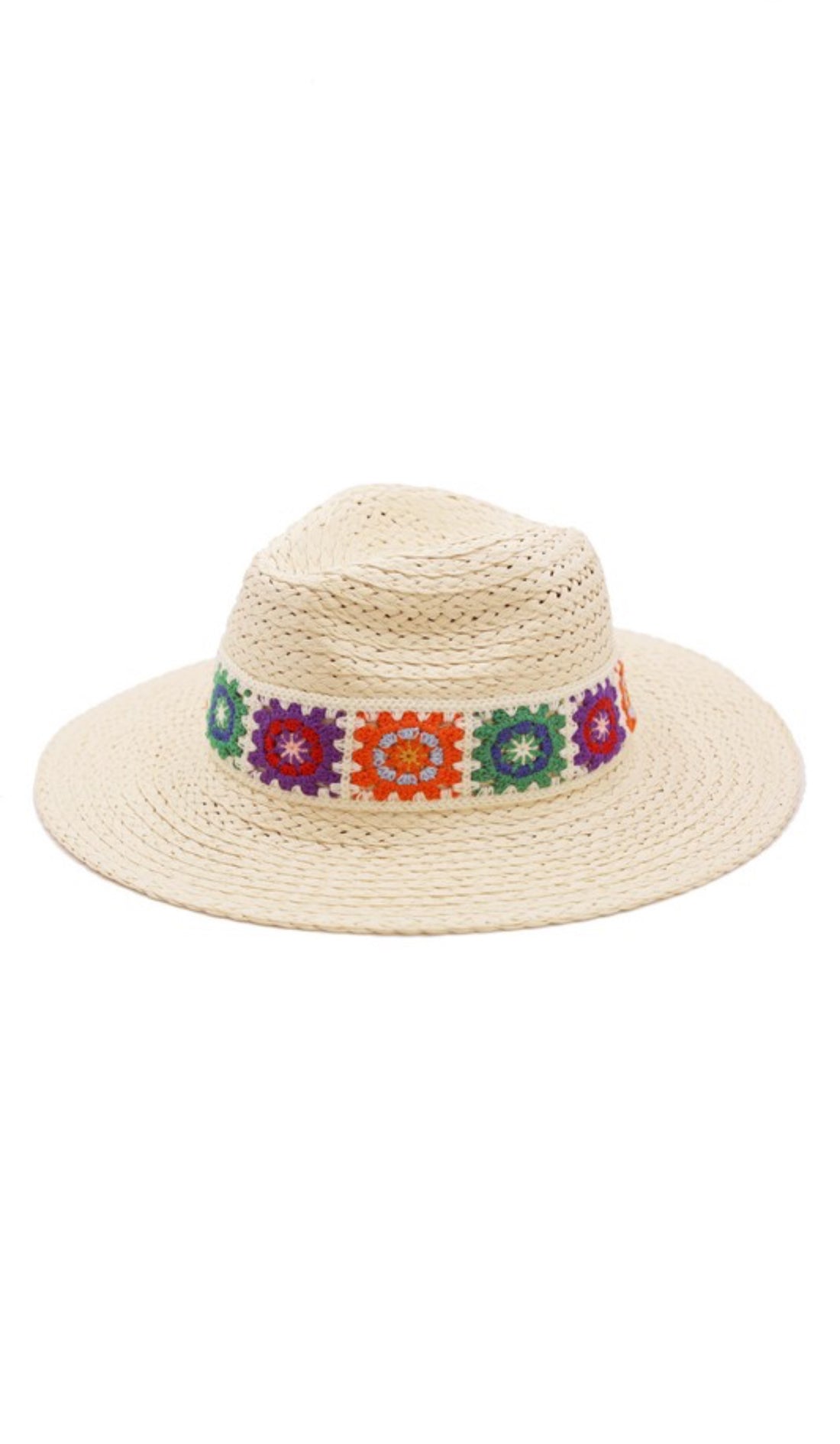 Floral Band Straw Hat