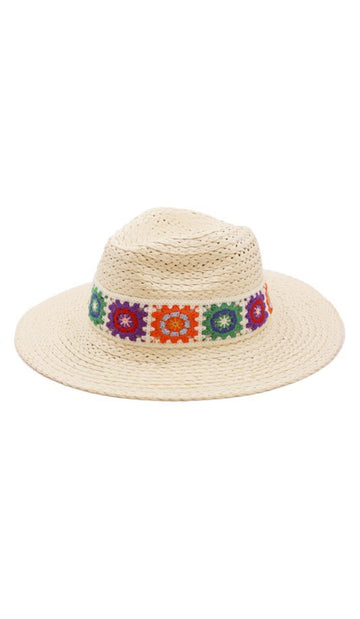 Floral Band Straw Hat