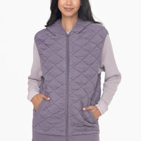 Mono B Oversized Purple Grey Vest