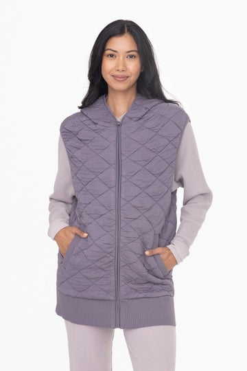 Mono B Oversized Purple Grey Vest