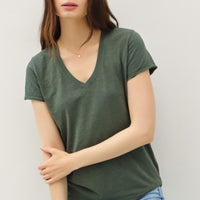 The Ivy V Neck Basic Tee