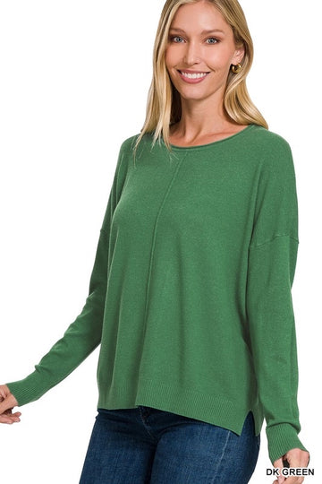 The Kori Heather Green Sweater