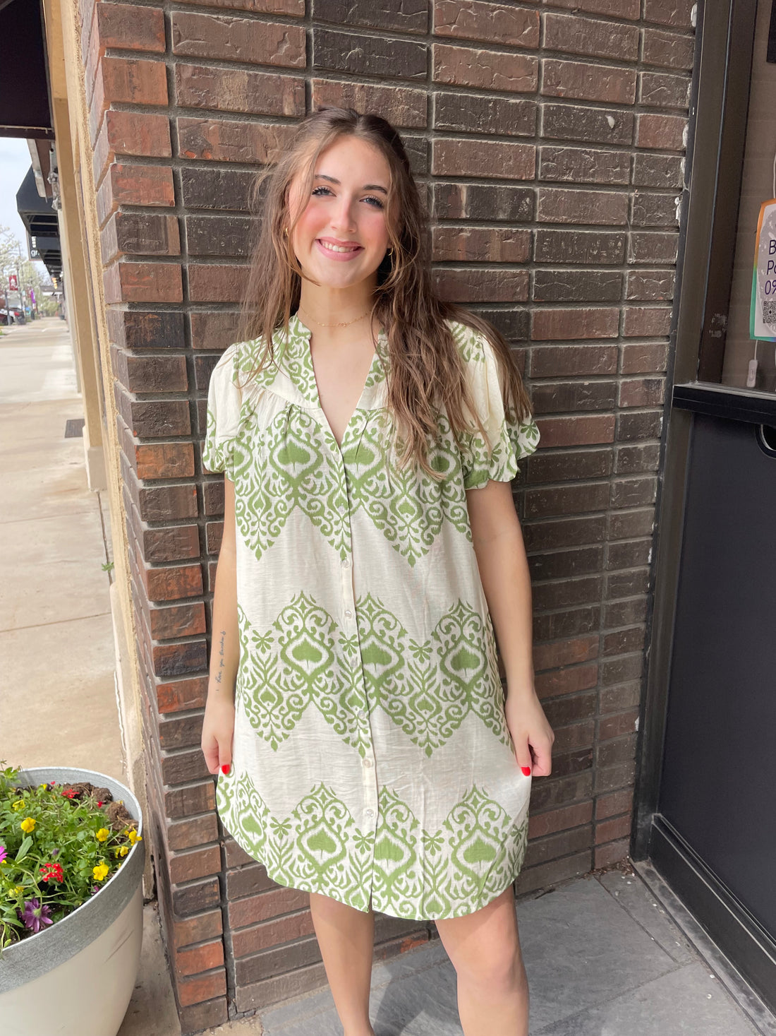 The Iris Button Down Mini Dress