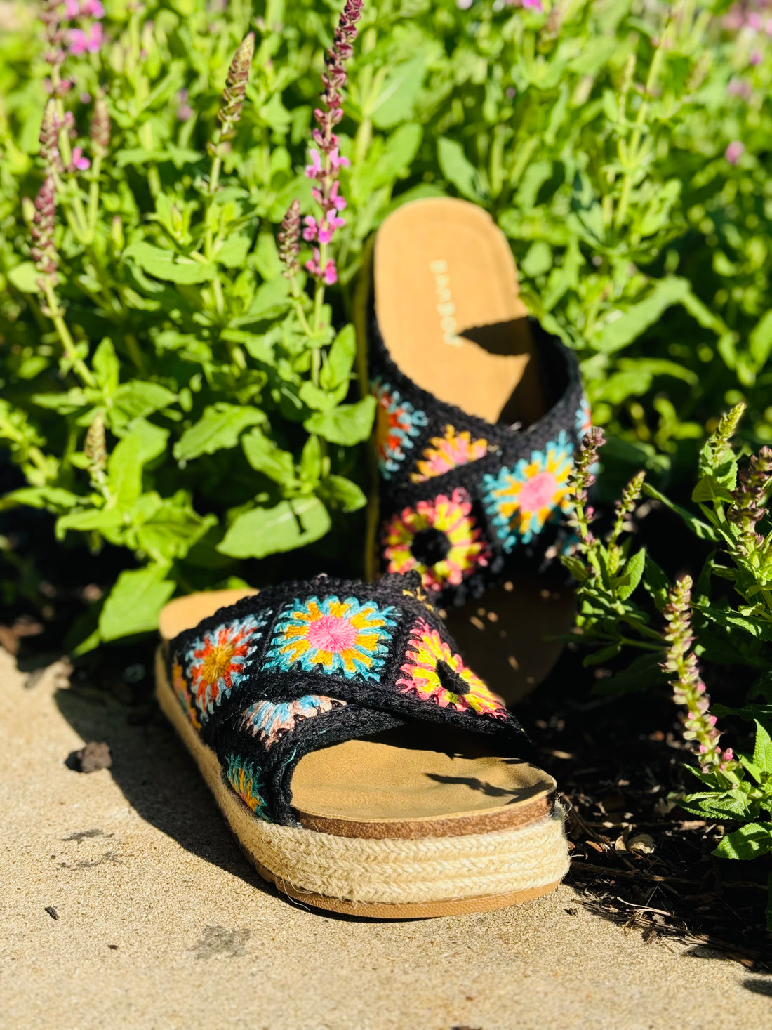 The Hamachi Black Crochet Sandals