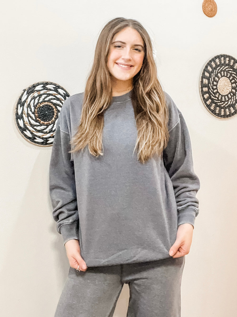 The Catlyn Grey Oversized Sweatshirt