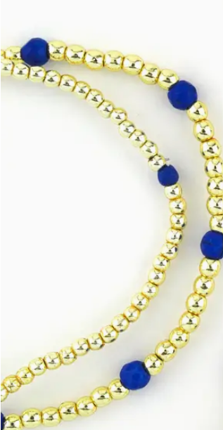 Stylish stack bracelet Set Blue and Gold