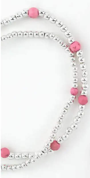 Erimish Stack Bracelet Bead Set - Pink