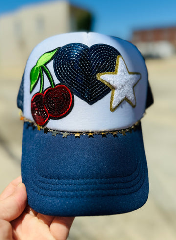 Patriotic Navy Trucker Hat