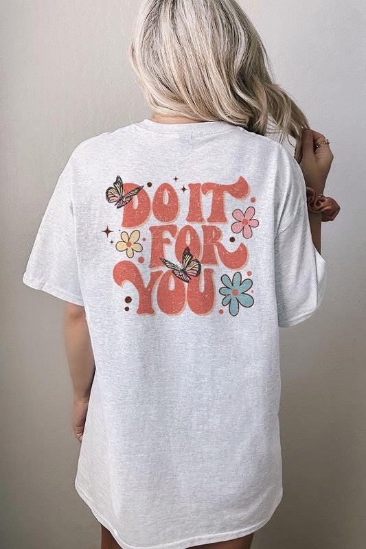 Do It For You Ash Gray Graphic Tee