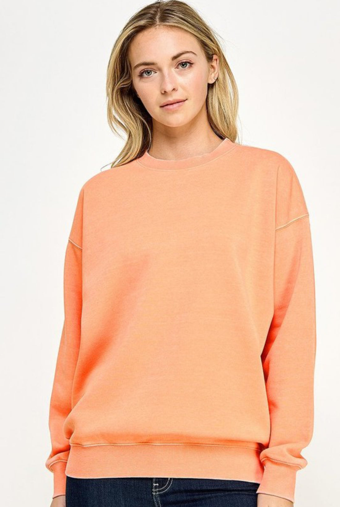 The Catlyn Orange Oversized Sweatshirt