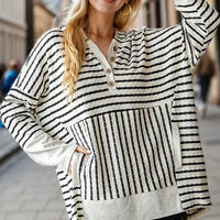 The Molly Stripe Hooded Top