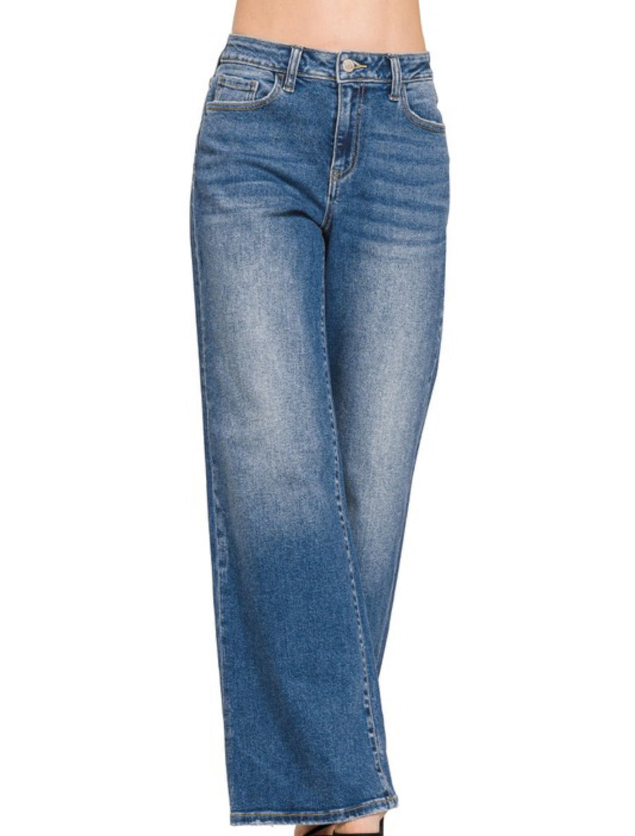 Zenana HW Wide Leg Jeans