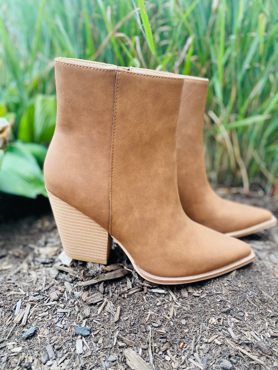 The Sonia Caramel Bootie