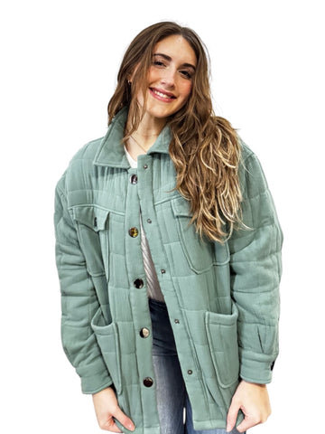 The Sandy Sage Quilted Jacket